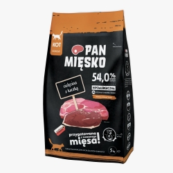 PAN MIĘSKO CIELĘCINA Z KACZKĄ - KARMA NA WAGĘ  0.5KG